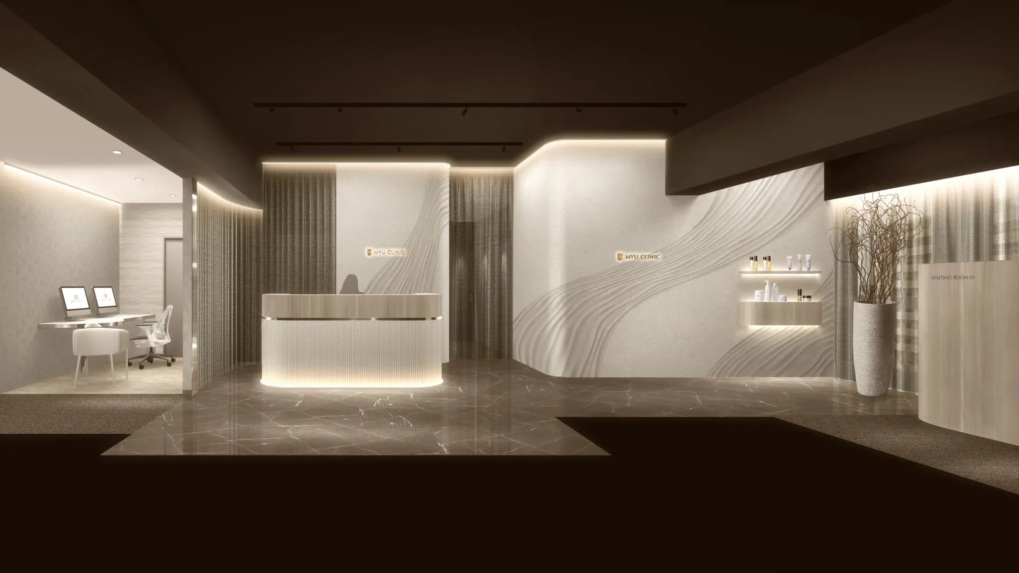 MYU CLINIC院内完成イメージ：受付
