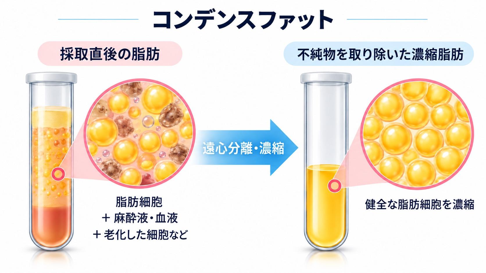 コンデンスファットの遠心分離・濃縮のイメージ